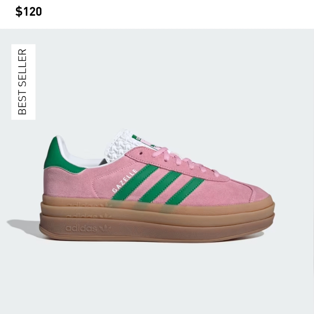 Adidas Gazelle Pink and Green Women's Shoes